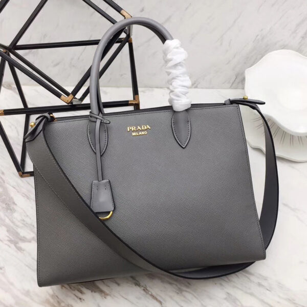 Prada Bibliotheque Bag Gray