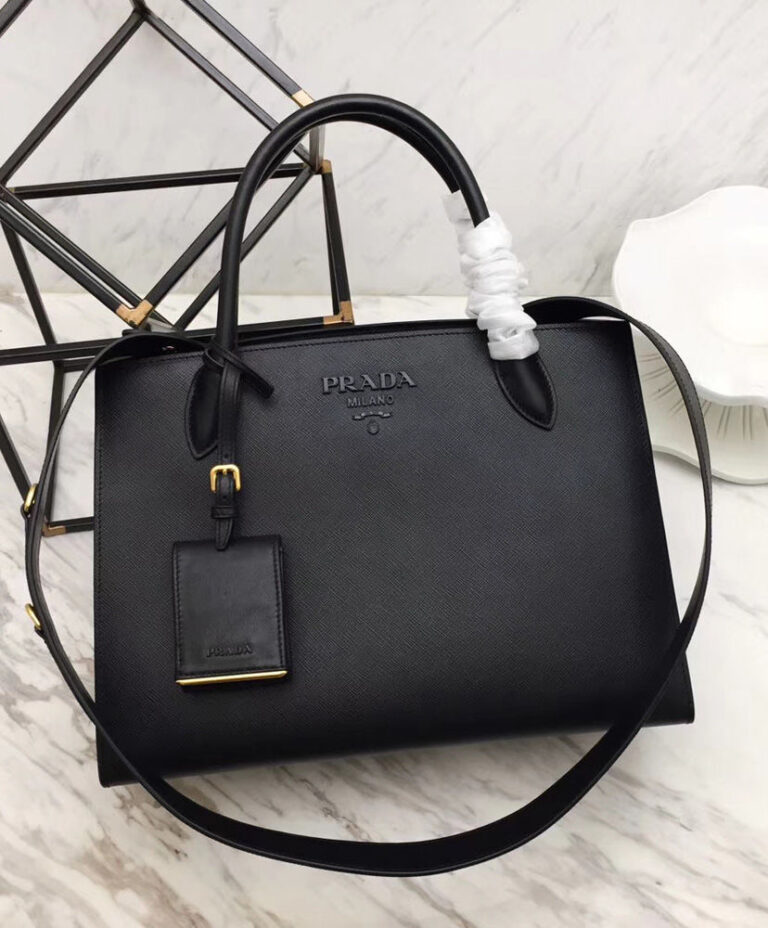 prada monochrome tote bag