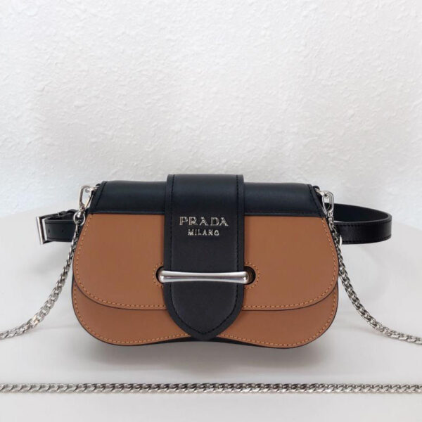 Prada Sidonie leather belt-bag Coffee