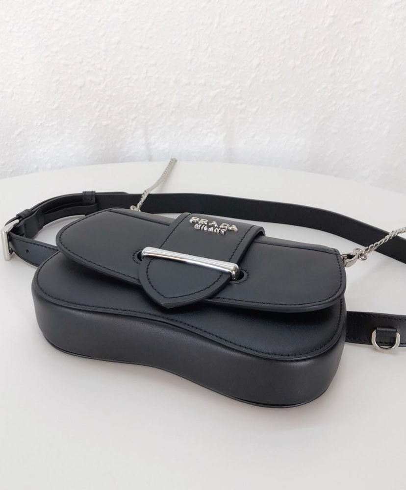 Prada Sidonie leather belt-bag Black - Image 8