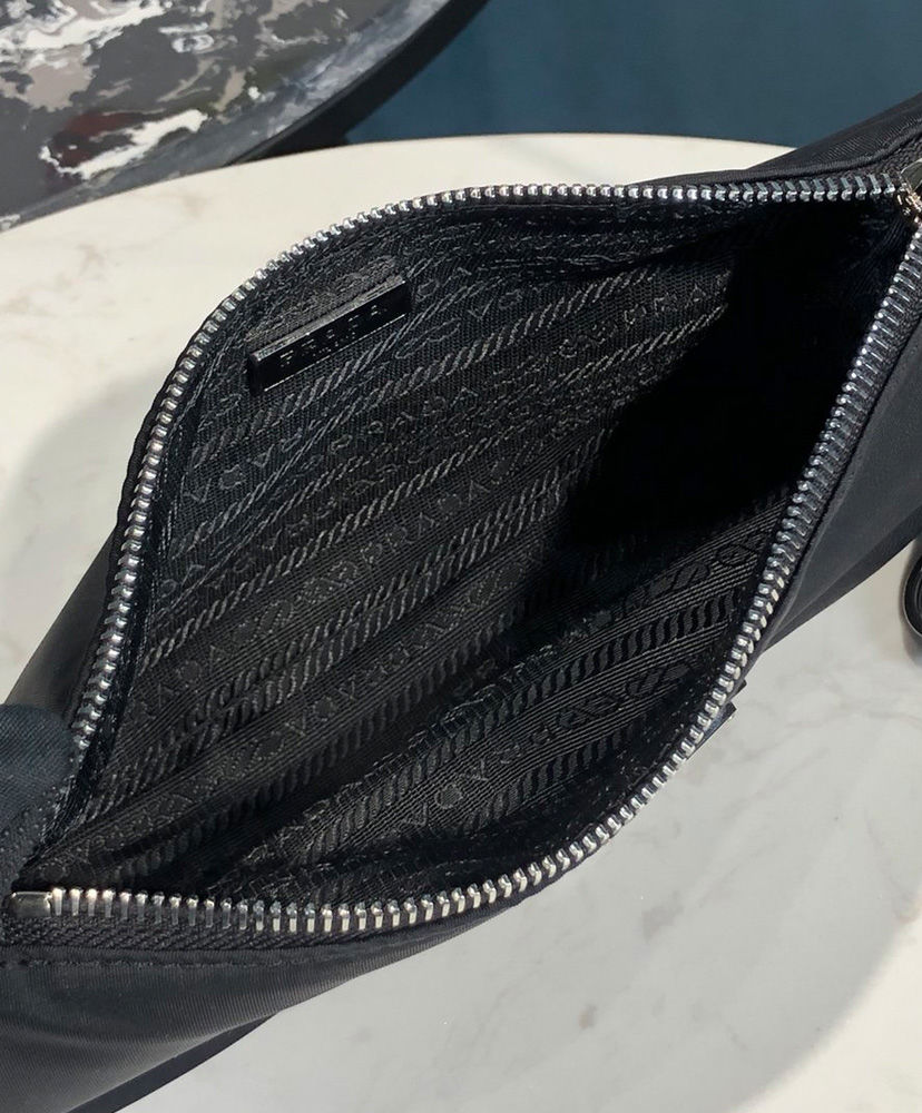 Prada Re-Edition 2005 nylon and Saffiano leather mini-bag Black - Image 6