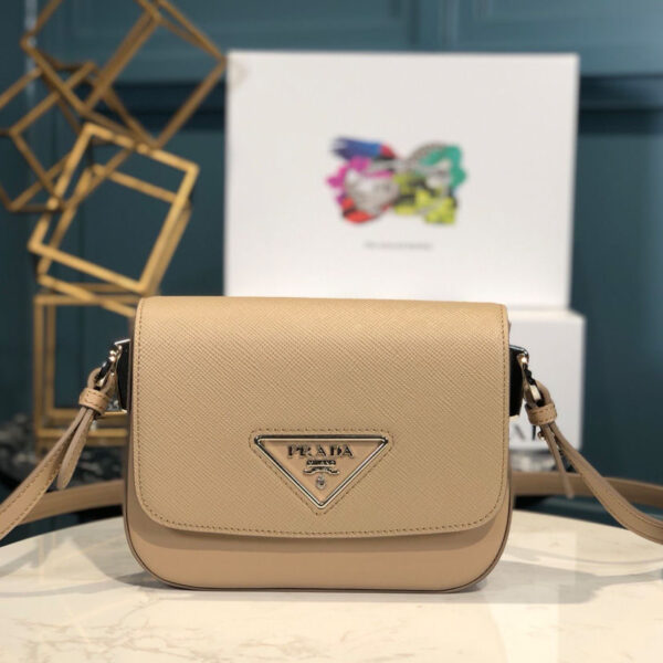 Prada Saffiano leather shoulder bag Apricot