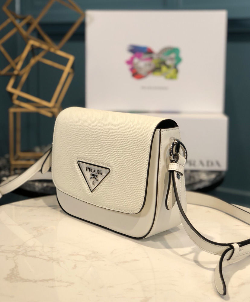 Prada Saffiano leather shoulder bag White - Image 3