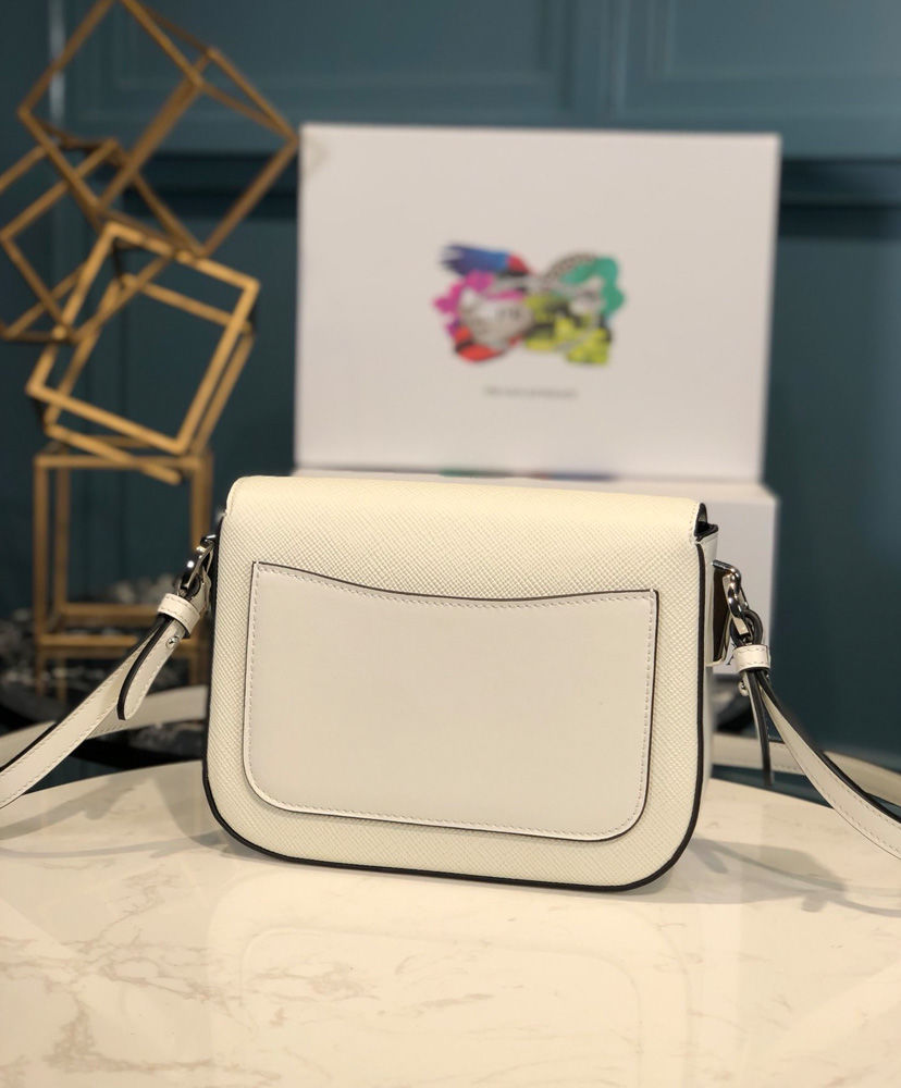 Prada Saffiano leather shoulder bag White - Image 4