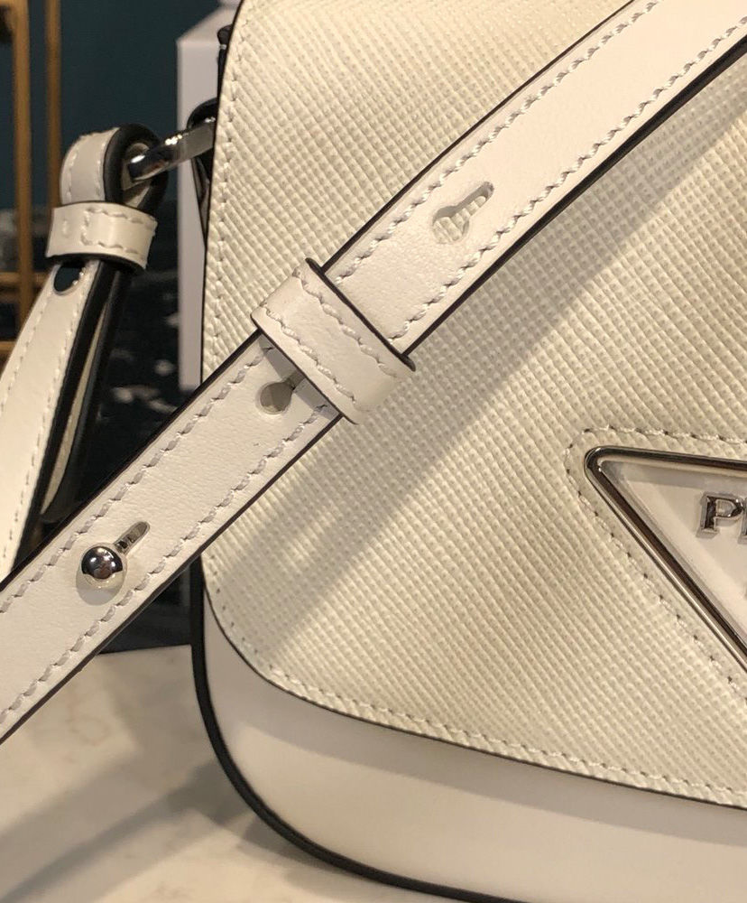 Prada Saffiano leather shoulder bag White - Image 6