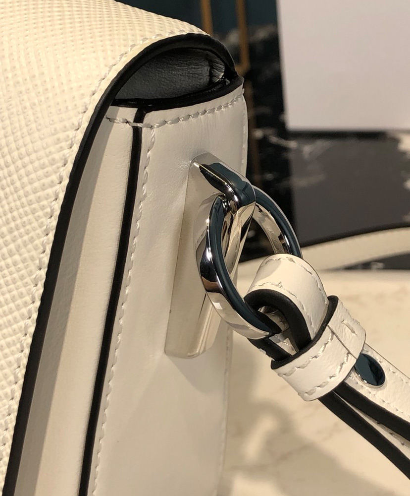 Prada Saffiano leather shoulder bag White - Image 7