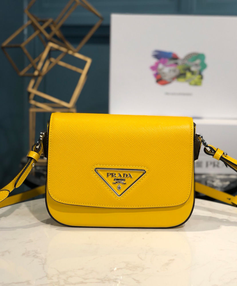 prada saffiano yellow