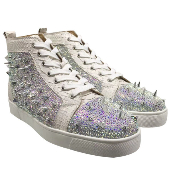 Christian Louboutin Men's Louis Strass Flat White