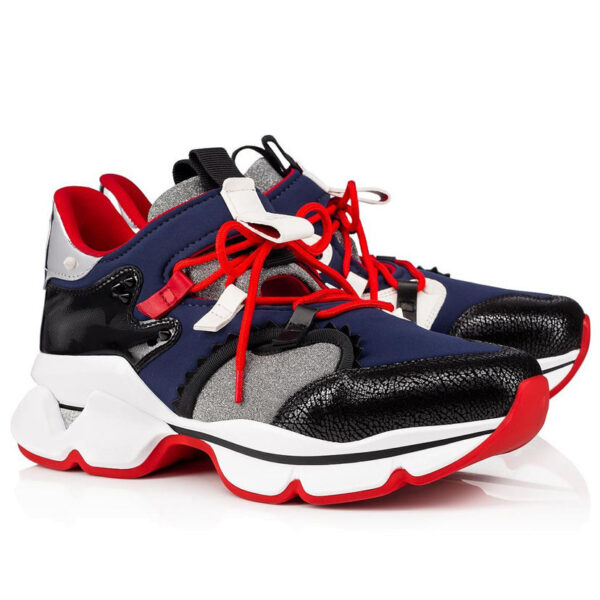 Christian Louboutin Men's Red Runner Sneaker Blue