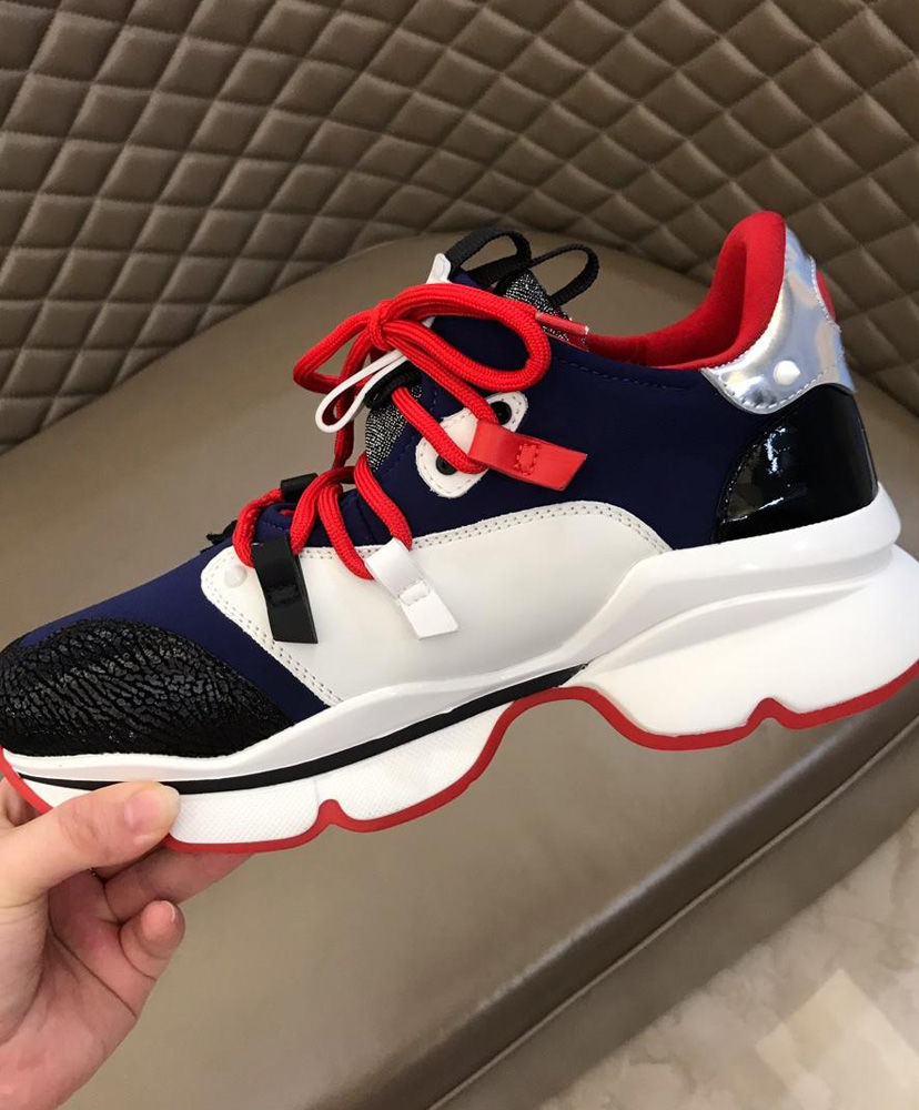 Christian Louboutin Men's Red Runner Sneaker Blue - Image 9