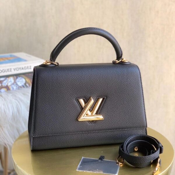LV TWIST ONE HANDLE BLACK PURSE MM M57090