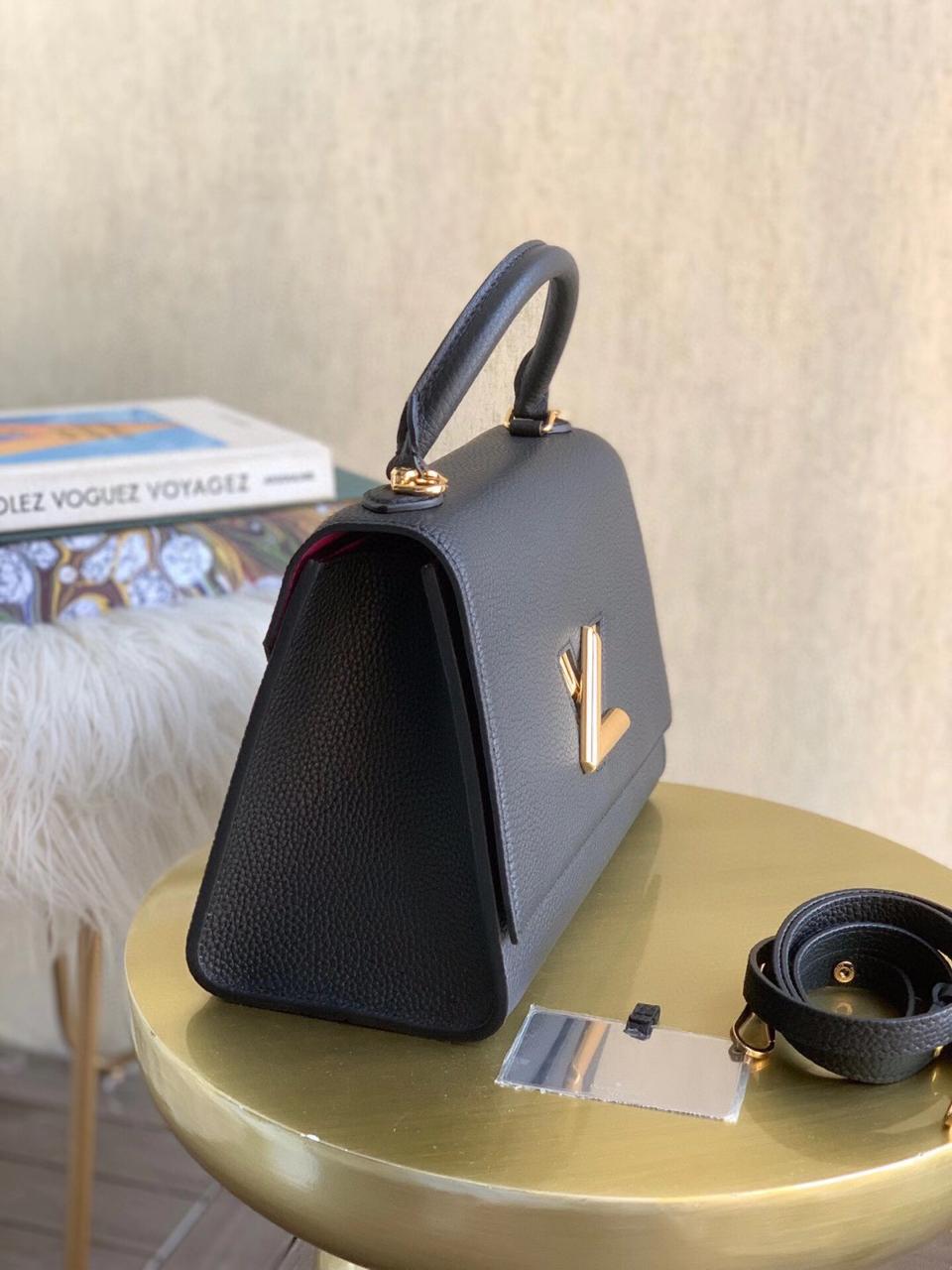 LV TWIST ONE HANDLE BLACK PURSE MM M57090 - Image 3