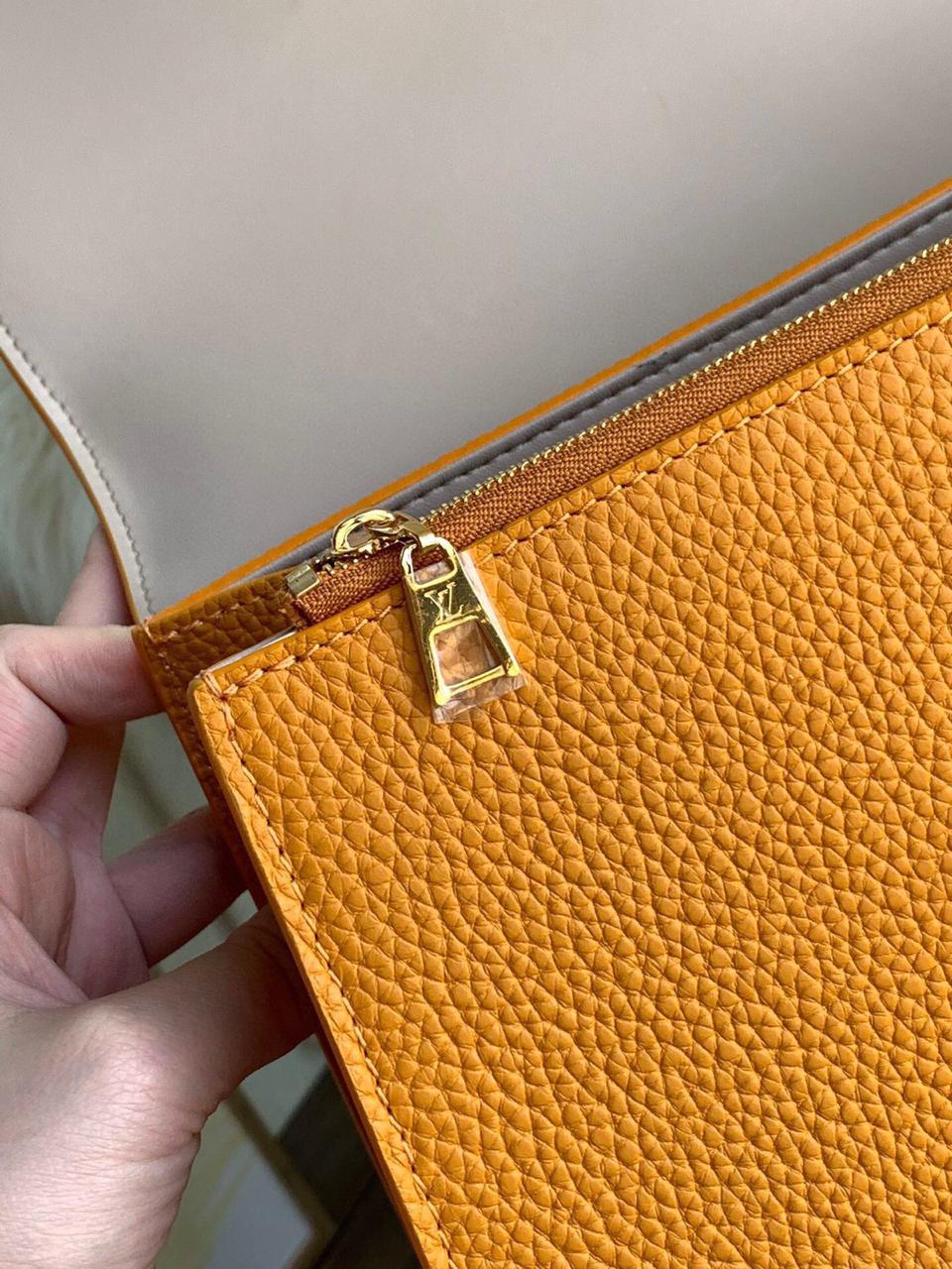 LV TWIST ONE HANDLE ORANGE BAG MM - Image 8