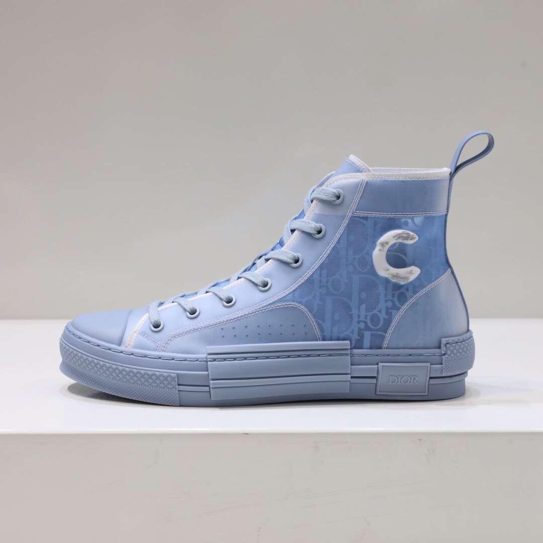 BLUE CHRISTIAN DIOR HIGH TOP SNEAKER - AlimorLuxury