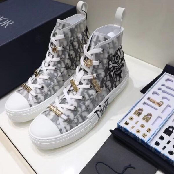 blue dior high top sneakers
