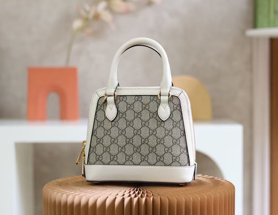 Gucci Horsebit 1955 White mini top handle bag - Image 4