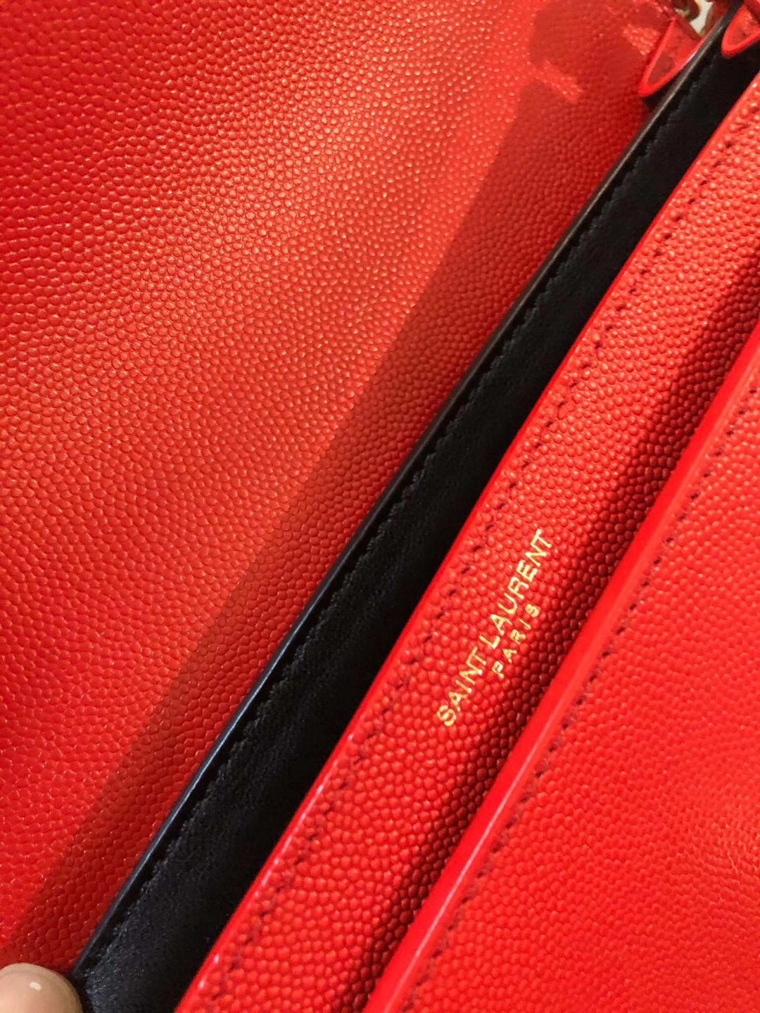 YSL CASSANDRA MONOGRAM CLASP RED BAG - Image 11