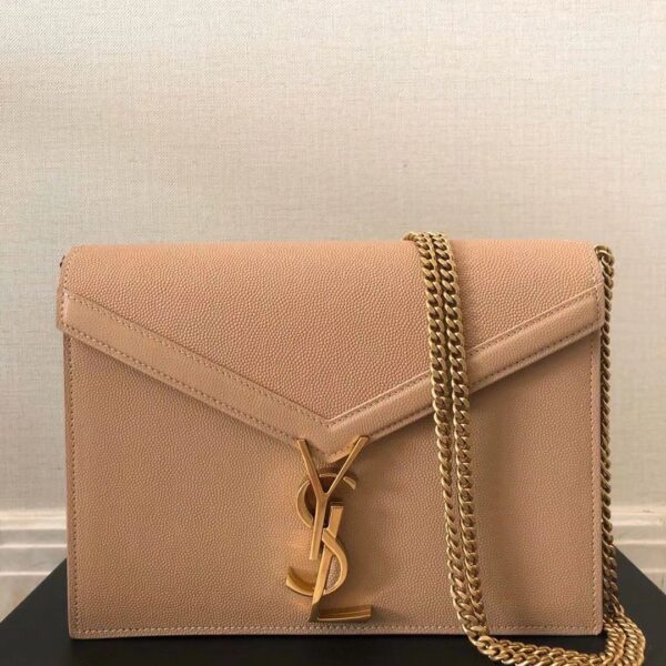SAINT LAUREN CASSANDRA MONOGRAM CLASP BEIGE BAG