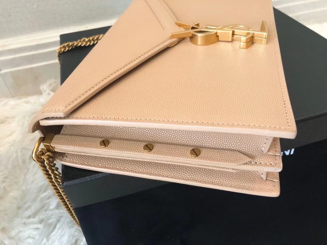 SAINT LAUREN CASSANDRA MONOGRAM CLASP BEIGE BAG - Image 7