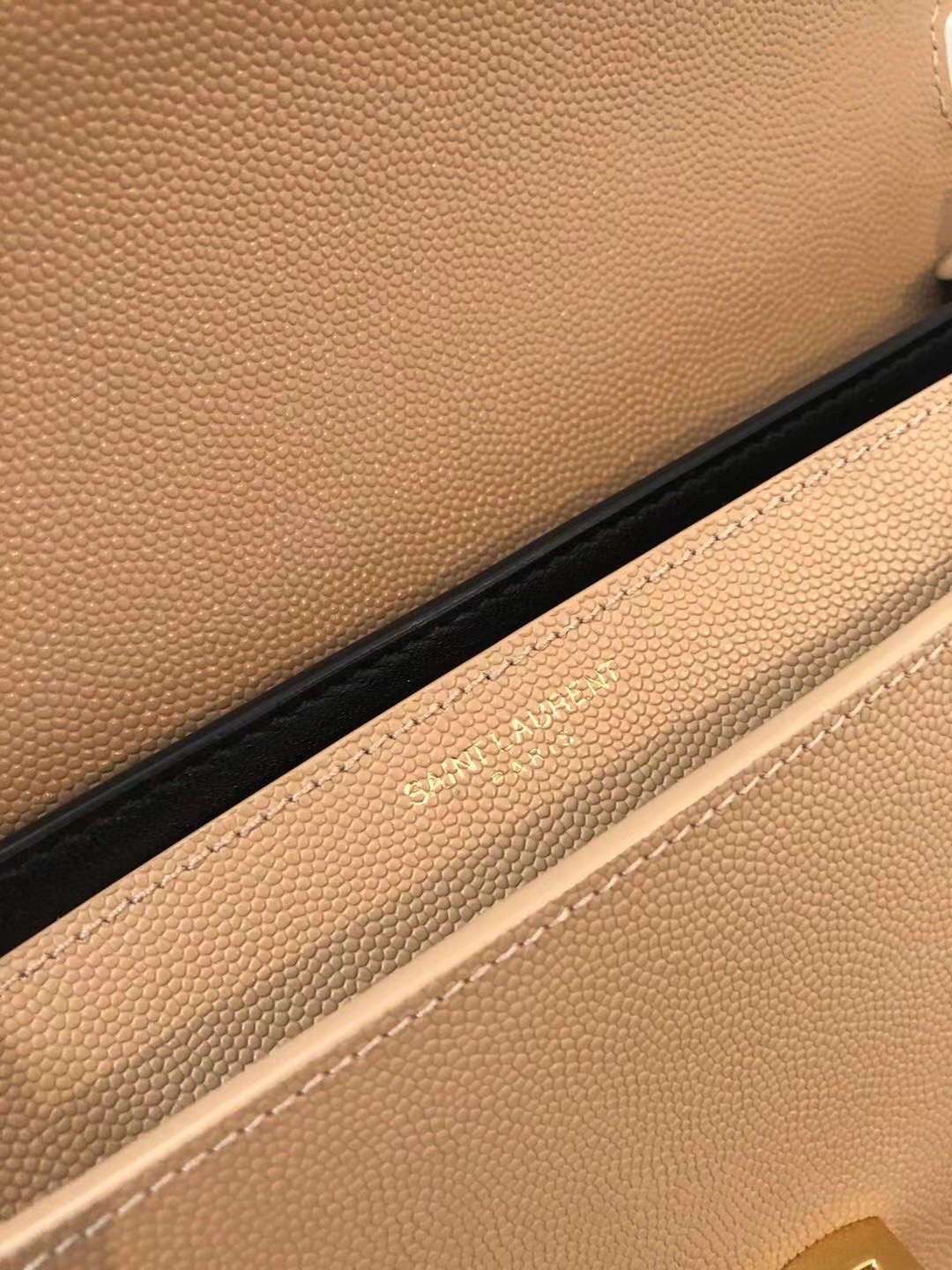 SAINT LAUREN CASSANDRA MONOGRAM CLASP BEIGE BAG - Image 10