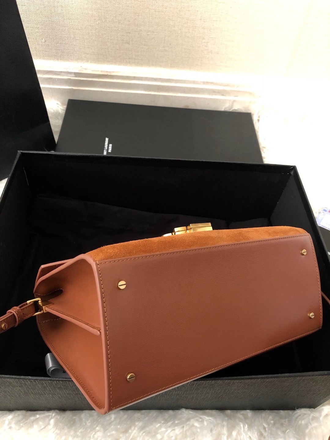 ysl cassandra bag brown