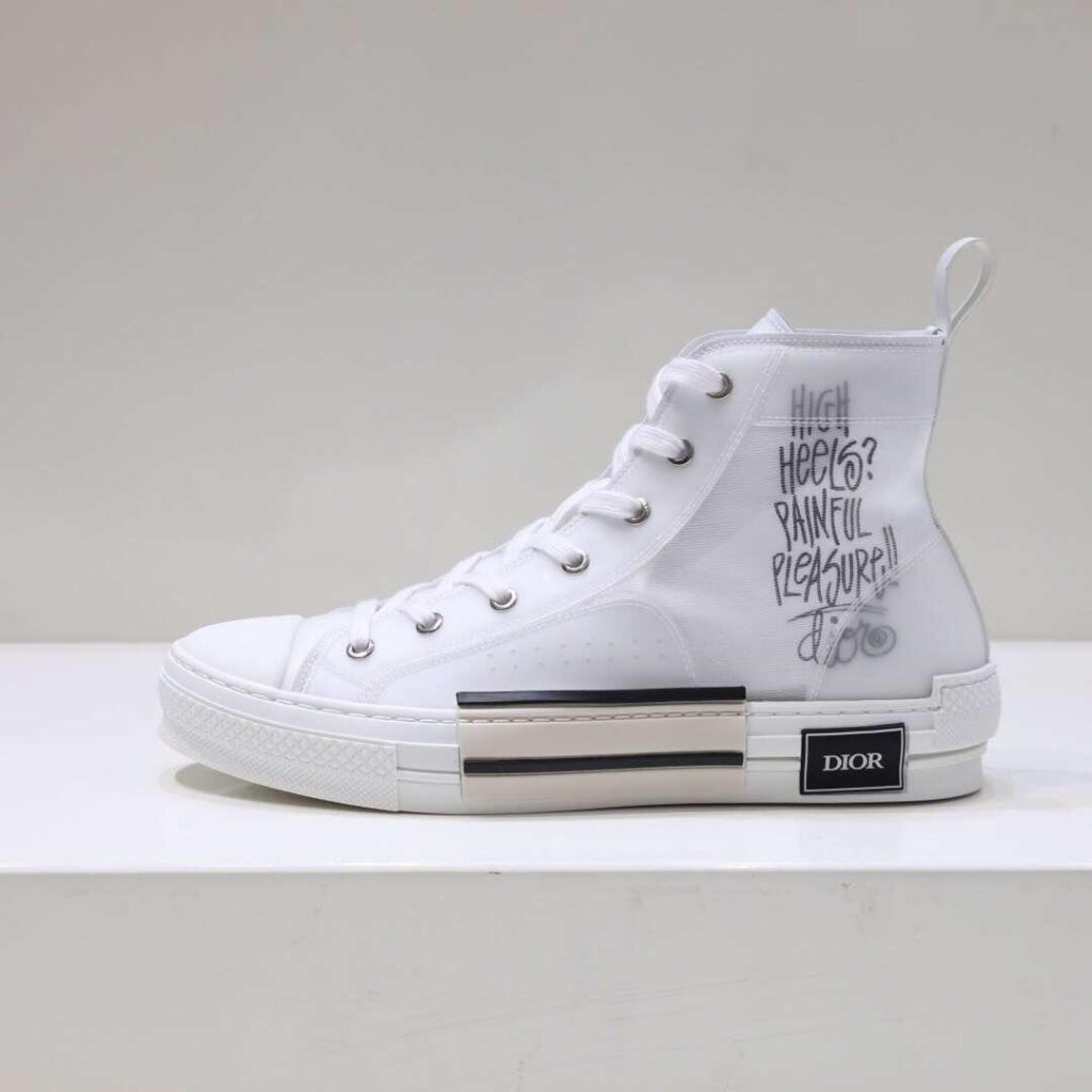 christian dior white high tops