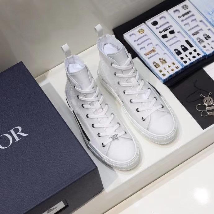 WHITE CHRISTIAN DIOR HIGH TOP SNEAKER AlimorLuxury