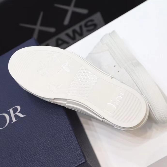 WHITE CHRISTIAN DIOR HIGH TOP SNEAKER - AlimorLuxury