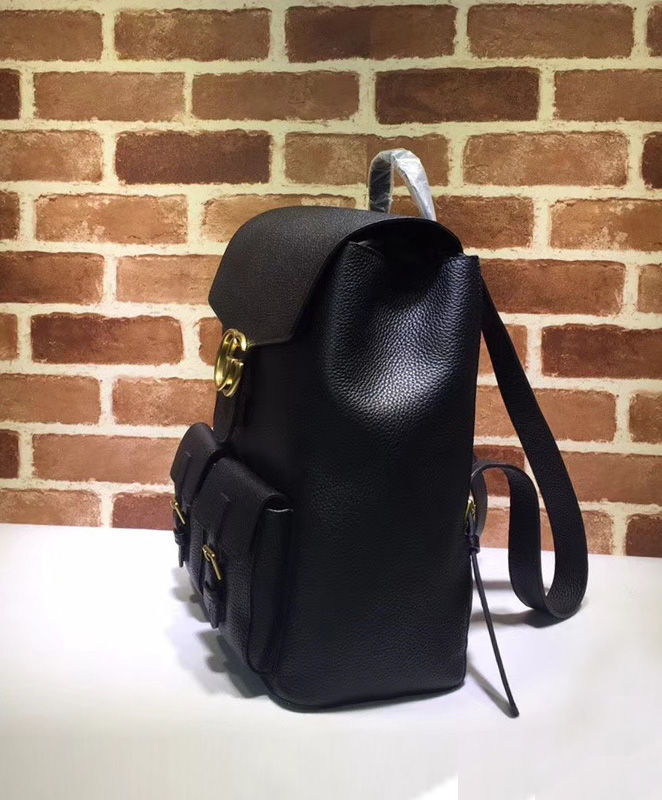 Gucci Marmont Backpack Leather 429007 Black - AlimorLuxury