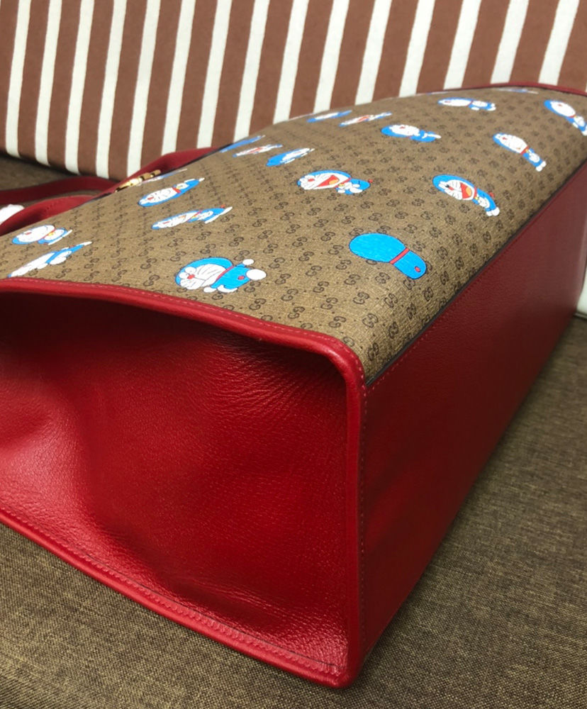 Gucci X Doraemon Large Tote Bag 653952 Red - Image 8