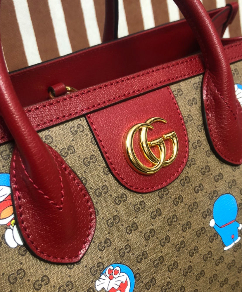 Gucci X Doraemon Large Tote Bag 653952 Red - Image 7