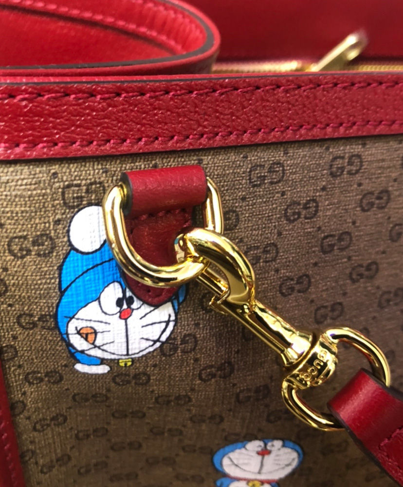 Gucci X Doraemon Large Tote Bag 653952 Red - Image 6