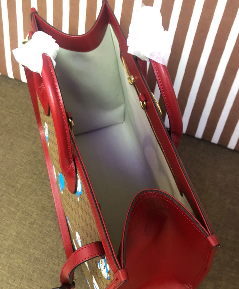 Gucci X Doraemon Large Tote Bag 653952 Red - Image 4