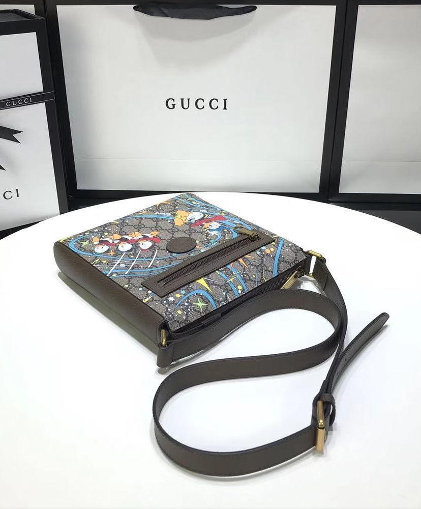 Gucci x Disney Donald Duck messenger bag Dark Coffee - AlimorLuxury