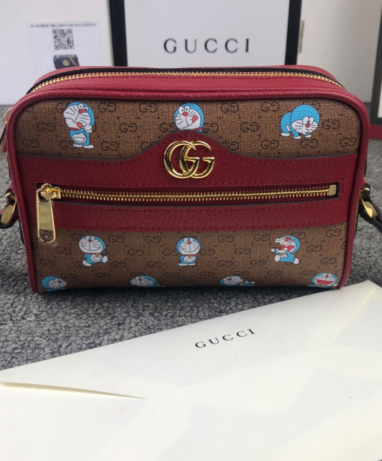 Gucci X Doraemon Mini Bag 647784 Red