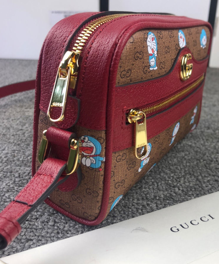 Gucci X Doraemon Mini Bag 647784 Red - Image 4