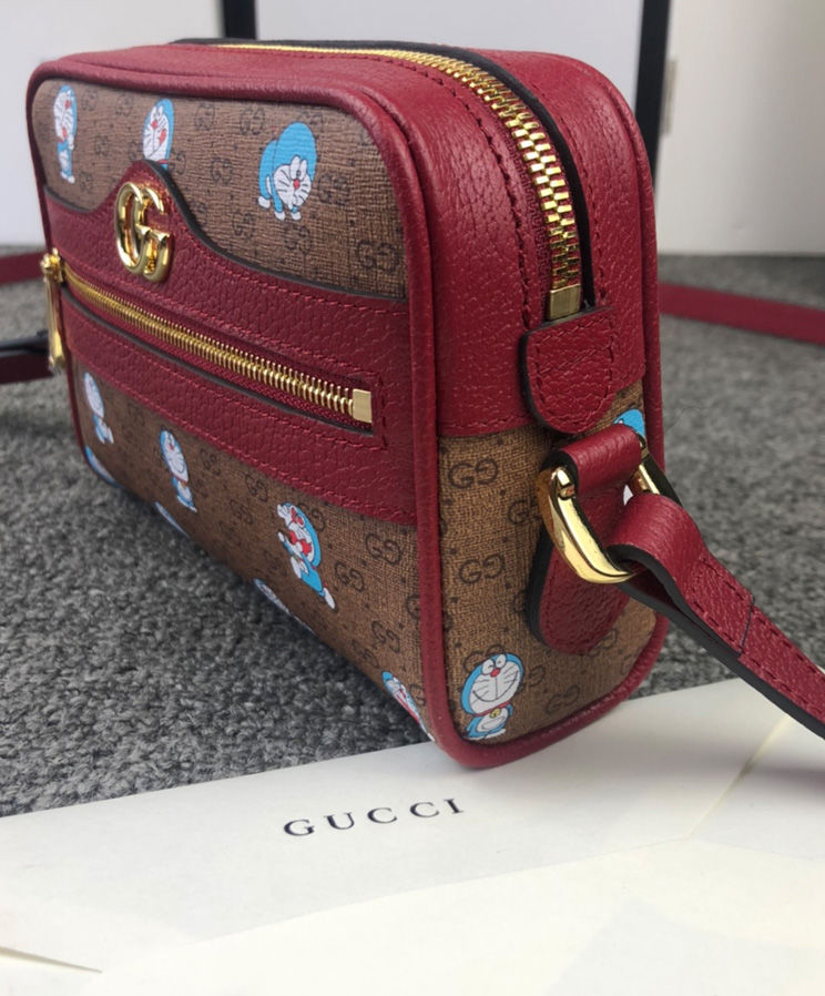 Gucci X Doraemon Mini Bag 647784 Red - Image 5