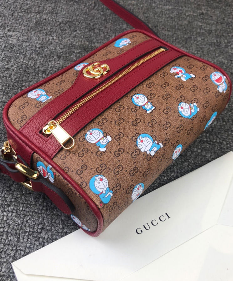 Gucci X Doraemon Mini Bag 647784 Red - Image 9