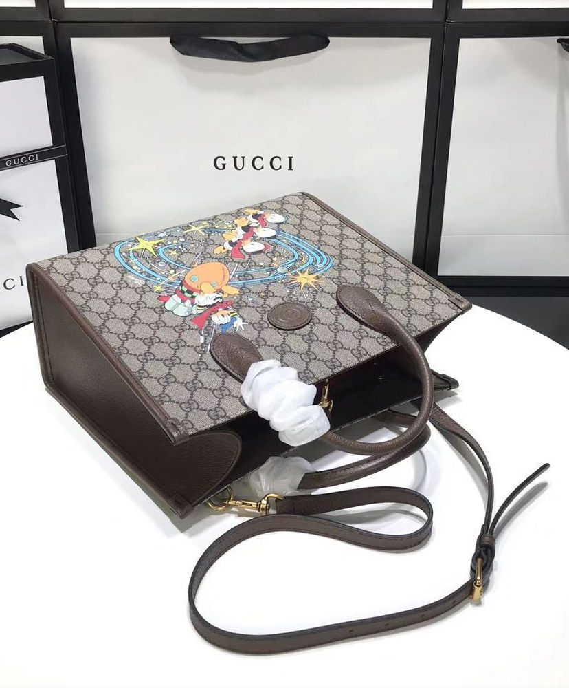 Gucci x Disney Donald Duck tote bag Dark Coffee AlimorLuxury