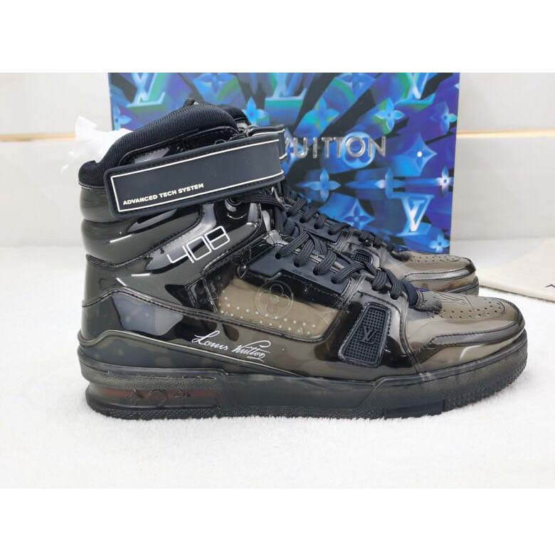 LV Trainer High Top Sneaker Black - Image 8