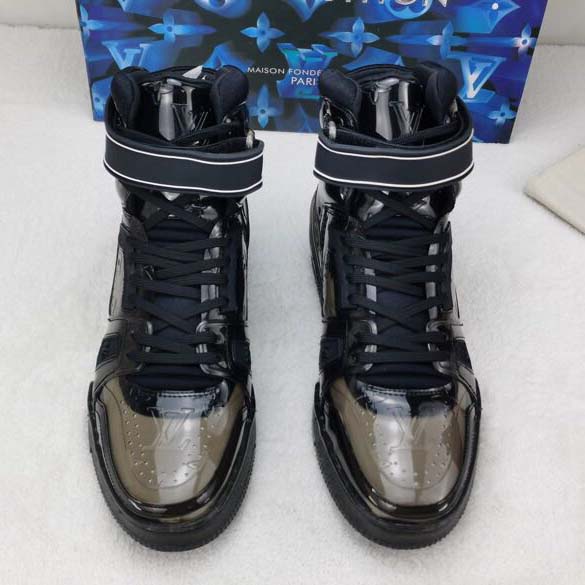 LV Trainer High Top Sneaker Black - Image 7