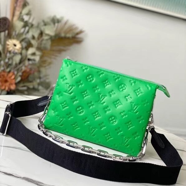 lv coussin bag green