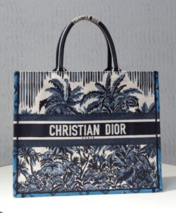 Christian Dior Book Tote Blue Bag 41cm - AlimorLuxury