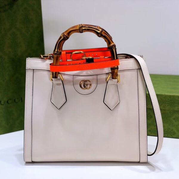 GUCCI DIANA TOTE SMALL WHITE PURSE