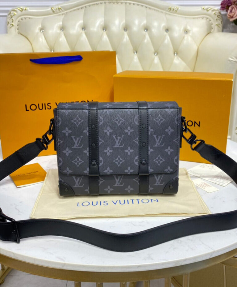 Louis Vuitton Trunk Messenger M45727 Black - Replica Bags and Shoes ...