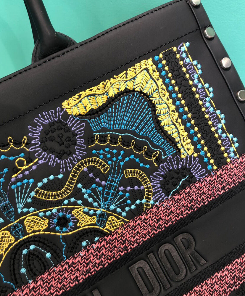 Christian Dior Book Tote Bag Black - Image 6