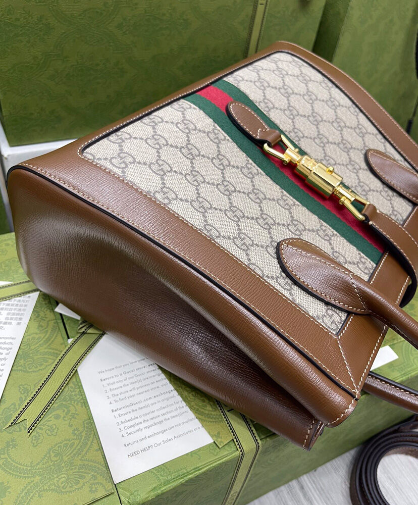 Gucci Jackie 1961 Medium Tote Bag 649016 Coffee - Image 4