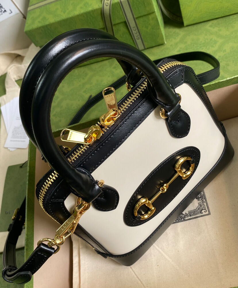 Gucci Horsebit 1955 Mini Top Handle Bag 640716 Cream - Image 3