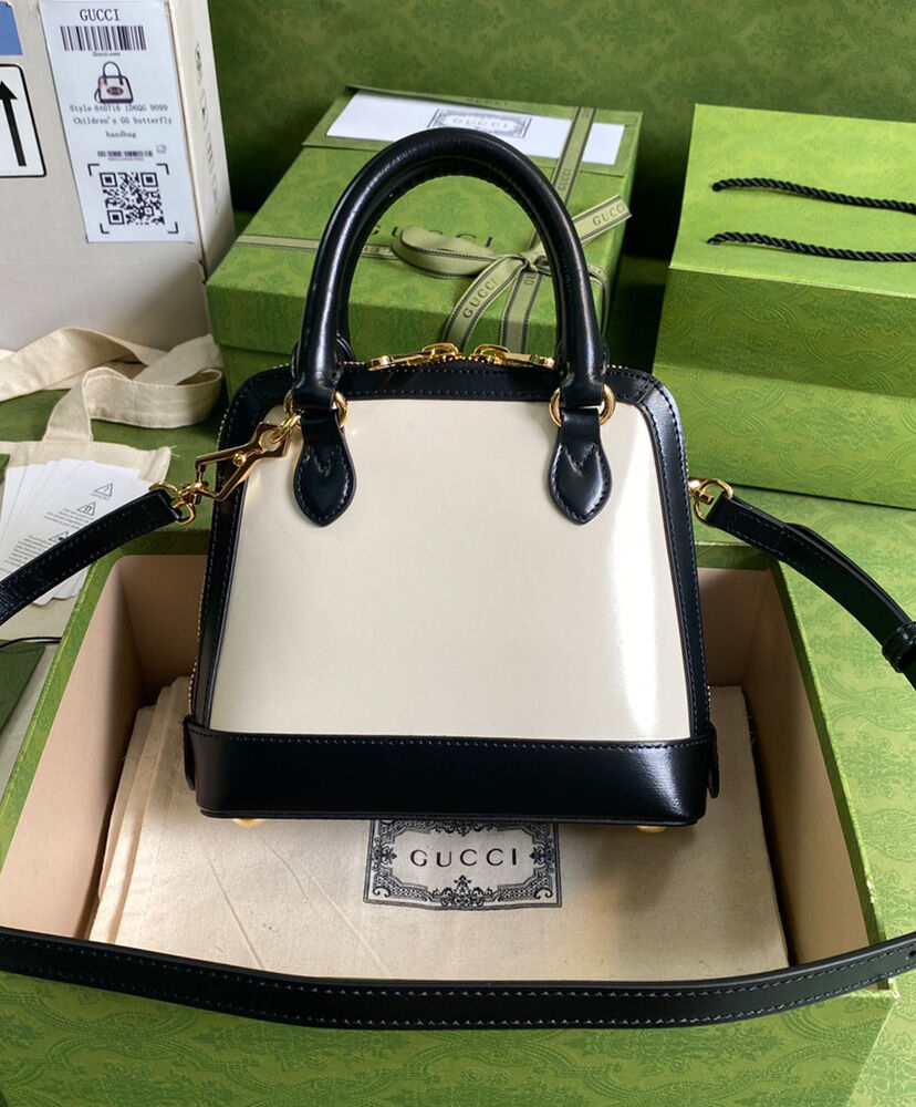 Gucci Horsebit 1955 Mini Top Handle Bag 640716 Cream - Image 4