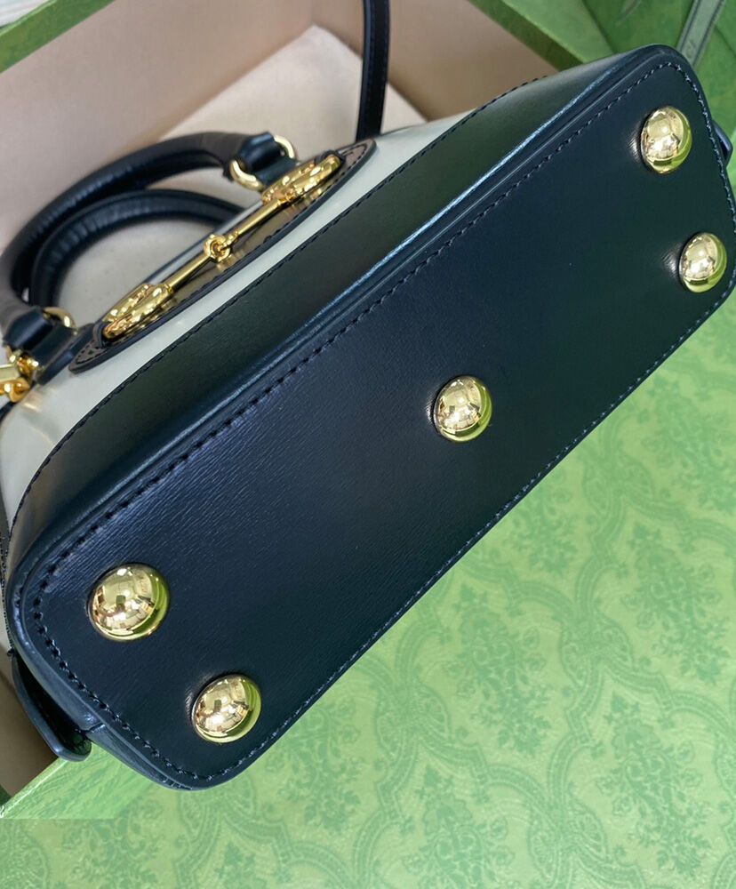 Gucci Horsebit 1955 Mini Top Handle Bag 640716 Cream - Image 5